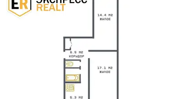 2 room apartment in Muchaviecki sielski Saviet, Belarus