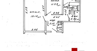 Apartamento 2 habitaciones en Minsk, Belarús