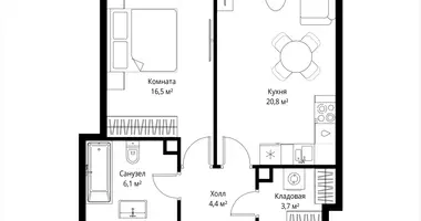 1 room apartment in Moscow, Russia