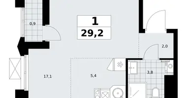Appartement 1 chambre dans Troïtsk, Russie