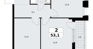 Mieszkanie 2 pokoi w Kommunarka, Rosja