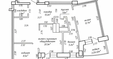 3 room apartment in Minsk, Belarus