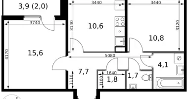 Apartamento 2 habitaciones en Leninsky District, Rusia