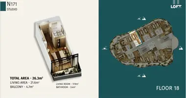 Apartamento 1 habitación en Kobuleti, Georgia