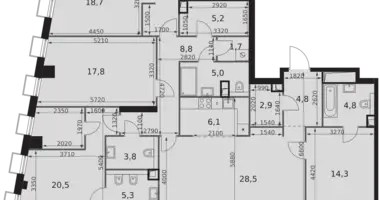 5 room apartment in Moscow, Russia