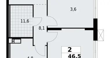 Appartement 2 chambres dans Krasnoye Selo, Russie