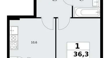 Apartamento 1 habitación en Kommunarka, Rusia