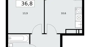 1 room apartment in Kommunarka, Russia