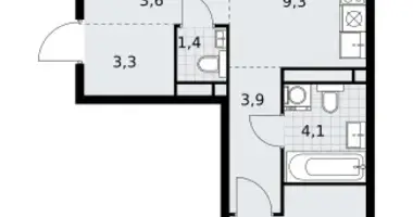 Apartamento 3 habitaciones en Vnukovo, Rusia