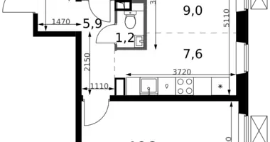 2 room apartment in Leninsky District, Russia