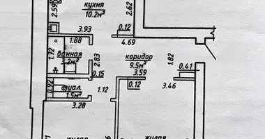 2 room apartment in Maladzyechna, Belarus
