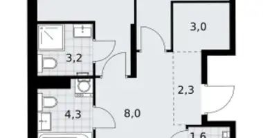 Wohnung 3 zimmer in Kommunarka, Russland