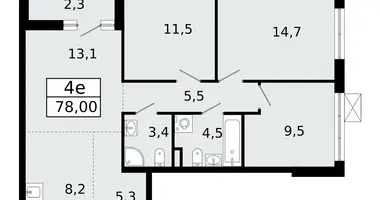 Apartamento 4 habitaciones en Vsevolozhsk, Rusia