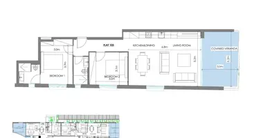 Wohnung 2 Schlafzimmer in Nikosia, Zypern