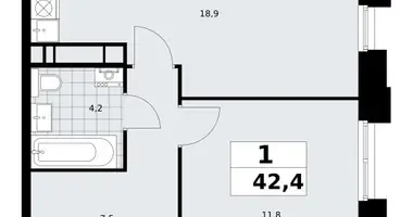 Wohnung 1 zimmer in Kommunarka, Russland