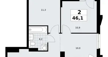 Mieszkanie 2 pokoi w Troick, Rosja