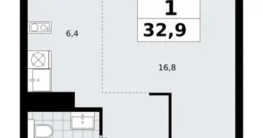 Mieszkanie 1 pokój w Troick, Rosja