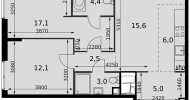 Appartement 3 chambres dans Moscou, Russie