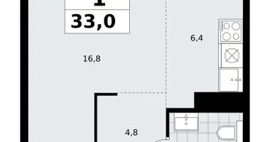 Appartement 1 chambre dans Troïtsk, Russie