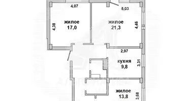 Wohnung 3 zimmer in Muchaviecki sielski Saviet, Belarus