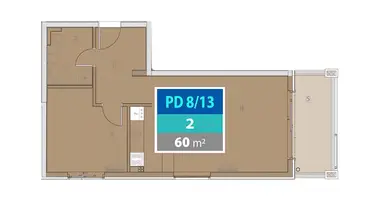 Appartement 2 chambres dans Provodina, Monténégro