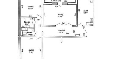 Apartamento 3 habitaciones en Minsk, Belarús