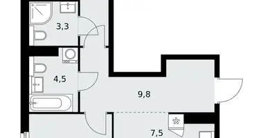 3 room apartment in Kommunarka, Russia