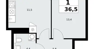 Apartamento 1 habitación en Kommunarka, Rusia