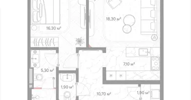 Mieszkanie 1 pokój w Moskwa, Rosja