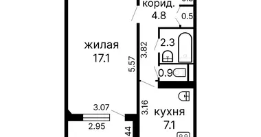 Apartamento 1 habitación en Minsk, Belarús