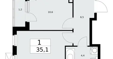 Квартира 1 комната в район Коммунарка, Россия