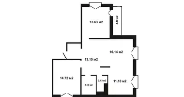 3 room apartment in Kopishche, Belarus