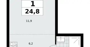 1 room apartment in Kommunarka, Russia