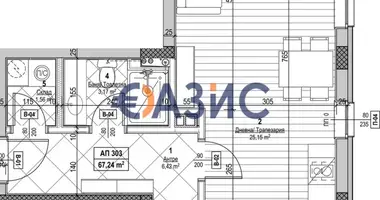 1 bedroom apartment in Nesebar, Bulgaria