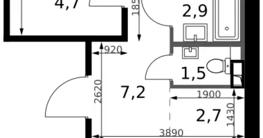 2 room apartment in Leninsky District, Russia