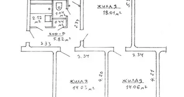 Квартира 3 комнаты в Минск, Беларусь