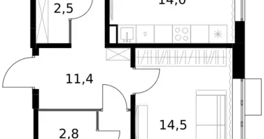 Apartamento 3 habitaciones en Leninsky District, Rusia