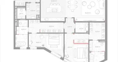 2 room apartment in Moscow, Russia