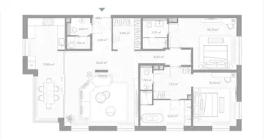 Appartement 2 chambres dans Moscou, Russie