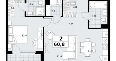 Квартира 2 комнаты в район Коммунарка, Россия