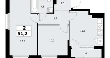 Appartement 2 chambres dans Kommunarka, Russie