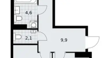2 room apartment in Troitsk, Russia