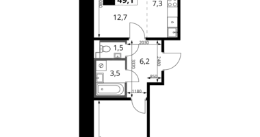 Appartement 2 chambres dans Khimki, Russie