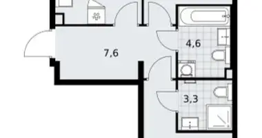 Appartement 2 chambres dans Troïtsk, Russie