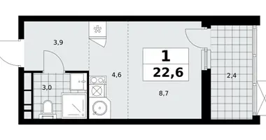 Appartement 1 chambre dans Kommunarka, Russie