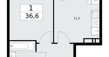 Квартира 1 комната в район Внуково, Россия