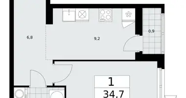 Apartamento 1 habitación en Kommunarka, Rusia