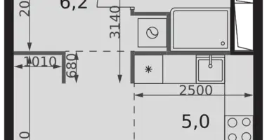 Студия 1 комната в Москва, Россия