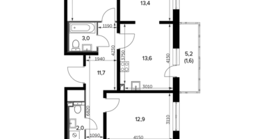 4 room apartment in Leninsky District, Russia