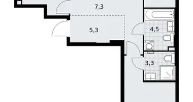 Квартира 3 комнаты в район Коммунарка, Россия